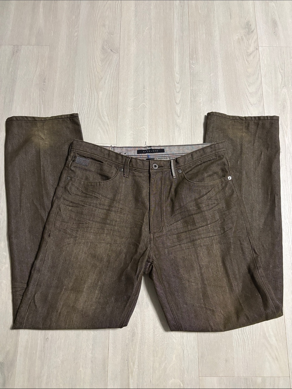 🔥BUNDLESALE Mens 36/34 Sean John Hamilton Relaxed Jeans in Dark Brown Tone